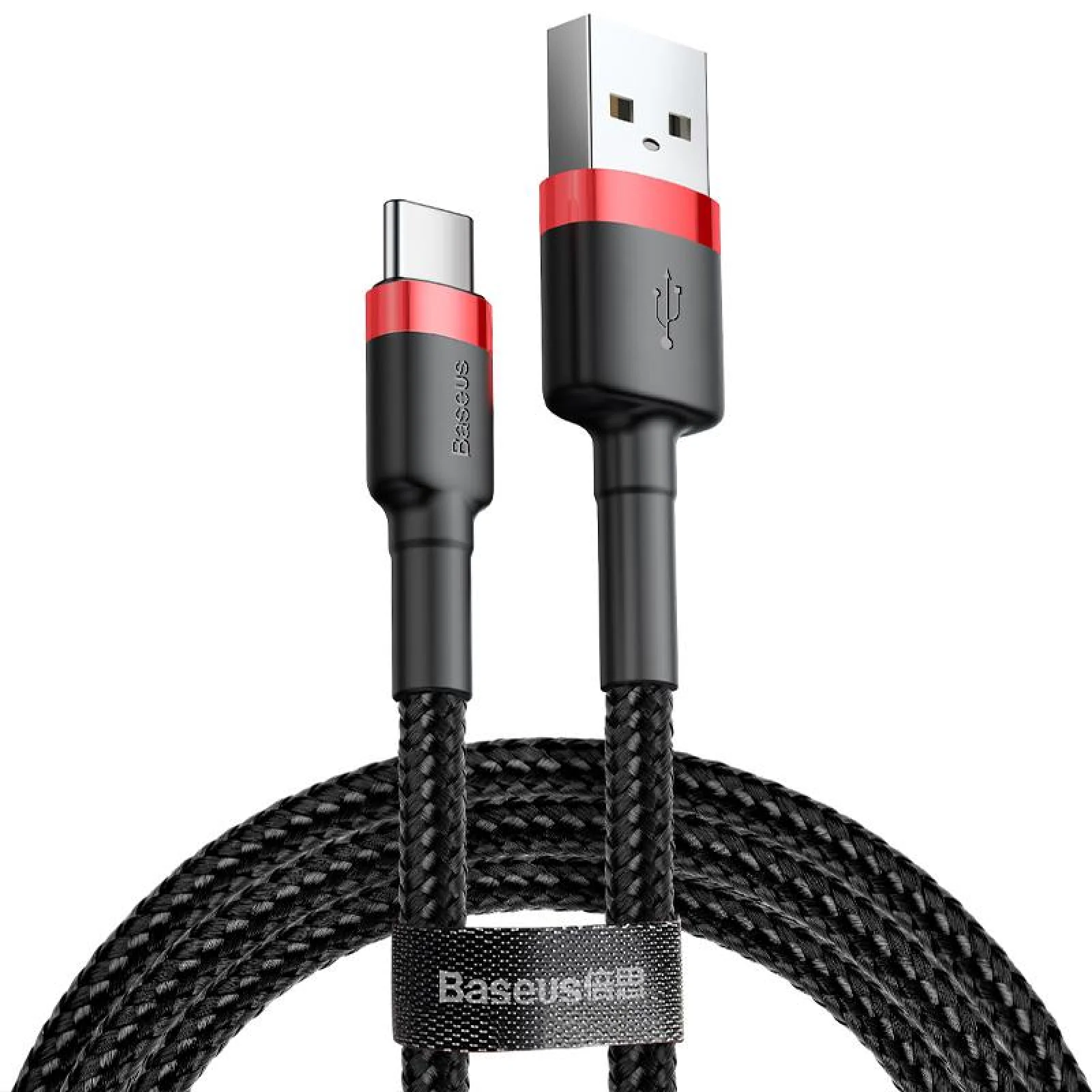 Кабель Baseus Cafule USB Cable Type-C (CATKLF-B91) 1m Black/Red