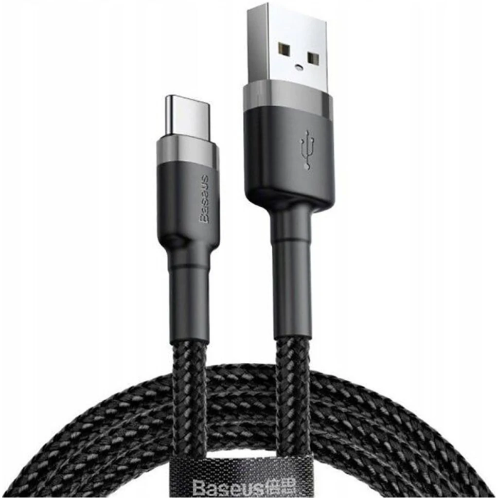 Кабель Baseus Cafule USB Cable Type-C (CATKLF-BG1) 1m Black/Gray