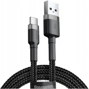 Кабель Baseus Cafule USB Cable Type-C 2A (CATKLF-CG1) 2m Black/Gray