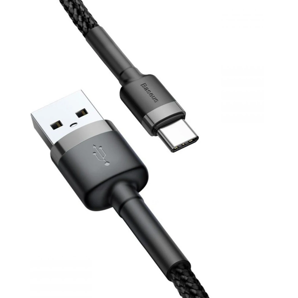 Кабель Baseus Cafule USB Cable Type-C 2A (CATKLF-CG1) 2m Black/Gray