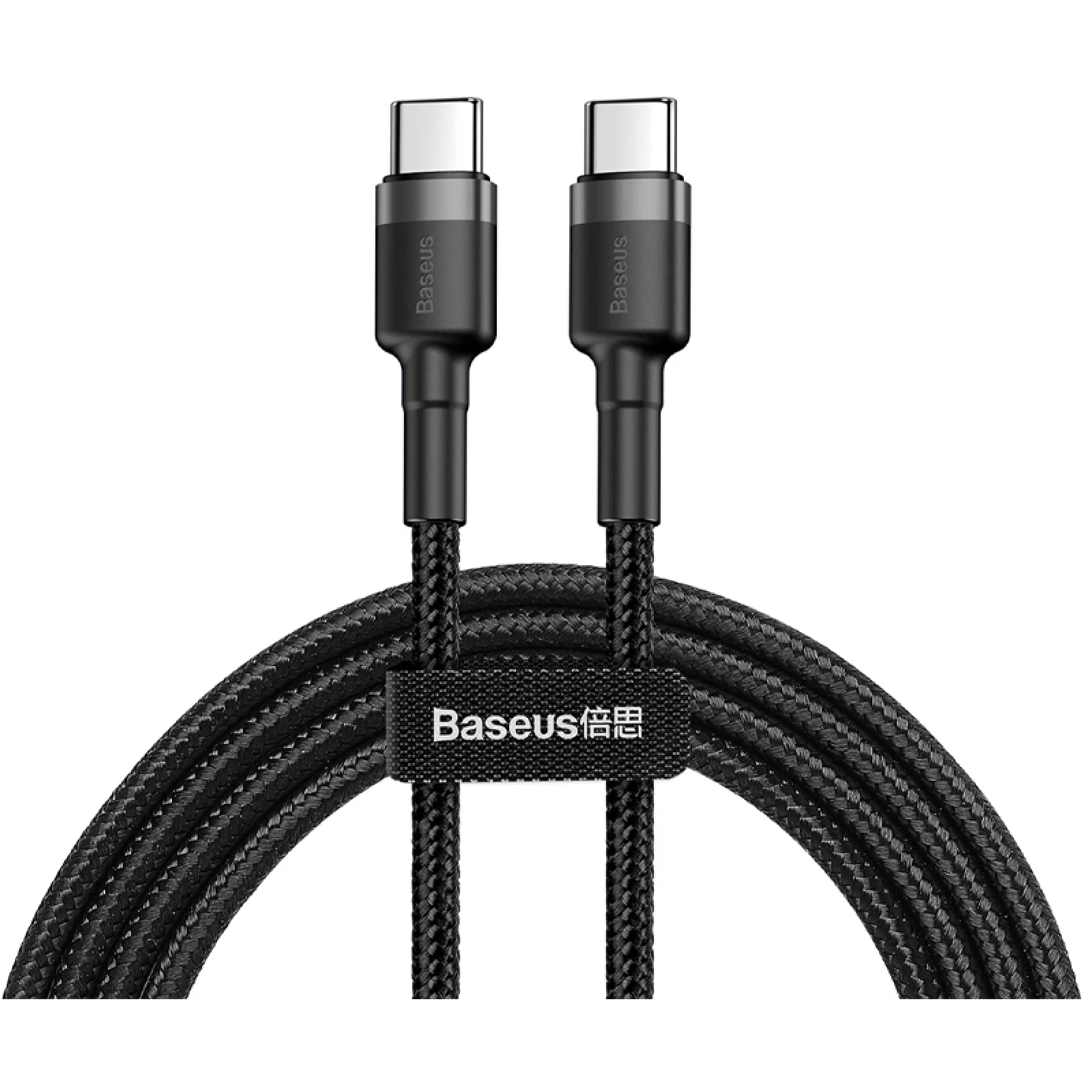 Кабель Baseus Cafule Type-C to Type-C Cable PD 2.0 60W (CATKLF-HG1) 2m Black/Grey