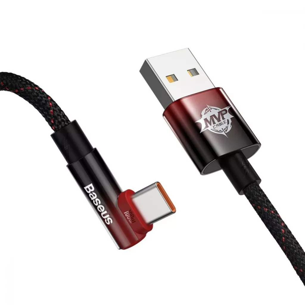 Кабель Baseus MVP 2 Elbow-shaped Type-C 100W (CAVP000420) 1m Black/Red