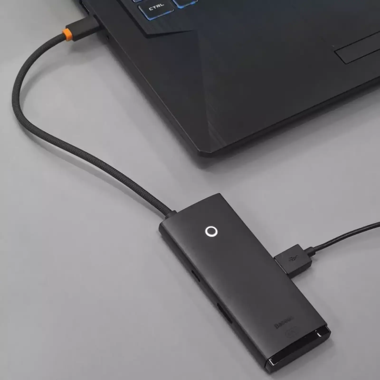 USB-Хаб Baseus Lite Series 5-in-1 (Type-C to HDMI + 3xUSB 3.0 + PD) Black (WKQX040001)
