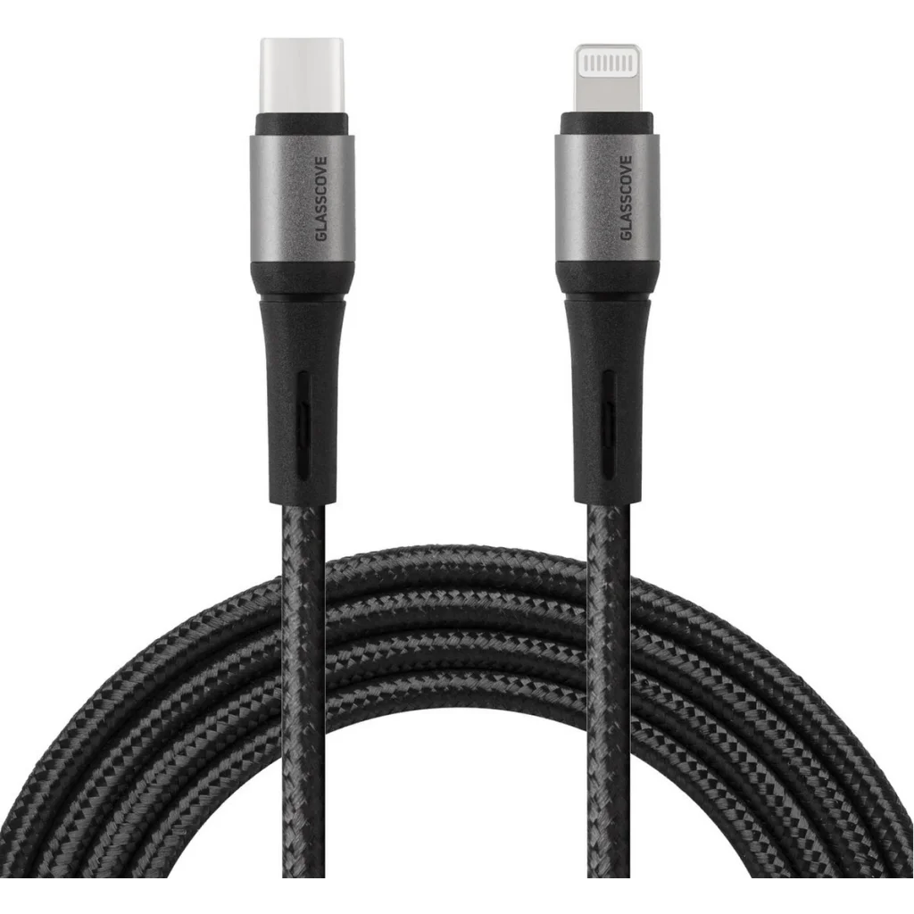 Кабель Glasscove Braid Type-C - Lightning 2.4A 1m (GB-CL130BK) Black