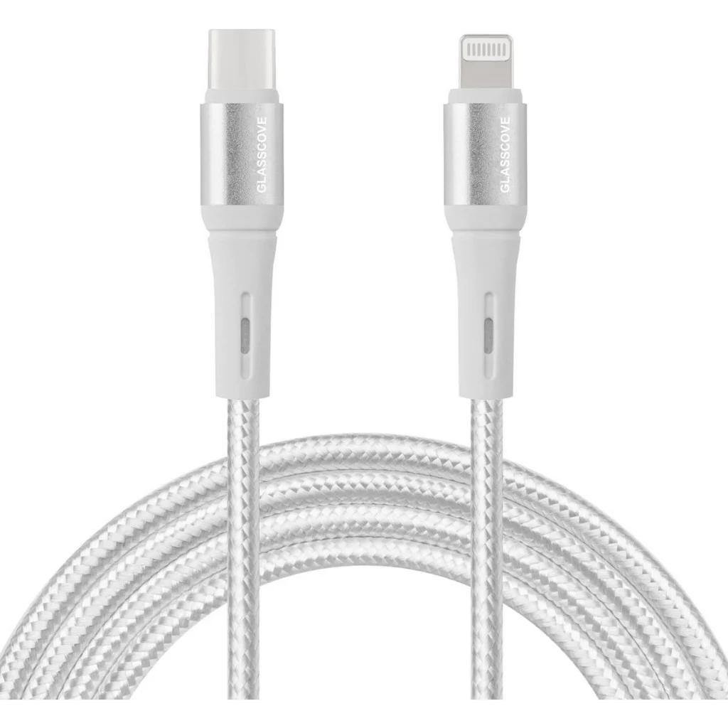 Кабель Glasscove Braid Type-C - Lightning 2.4A 1m (GB-CL130WH) White