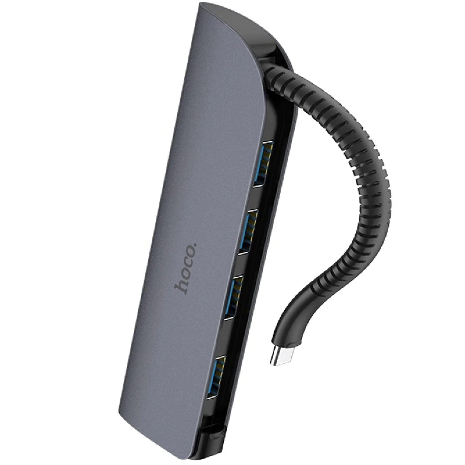 Перехідник Hoco HB12 Type-C to 4хUSB3.0 Grey