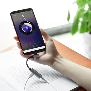 Перехідник Hoco LS19 Type-C to 3.5mm 2in1 Audio Converter Black