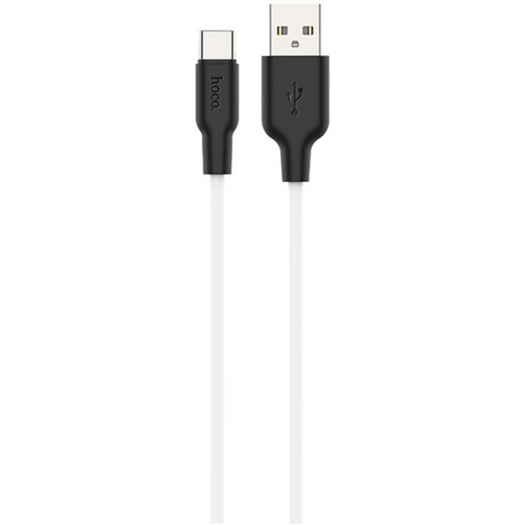 Кабель Hoco X21 Plus USB to Type-C 1m Black-White