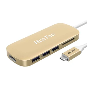 Мультиадаптер HooToo Shuttle Type-C Hub Gold (HT-UC001-GD)