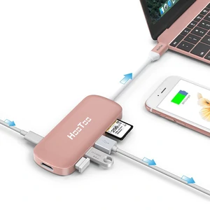 Мультиадаптер HooToo Shuttle Type-C Hub Rose Gold