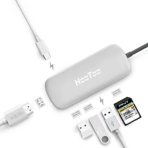 Мультиадаптер HooToo Shuttle Type-C Hub Silver