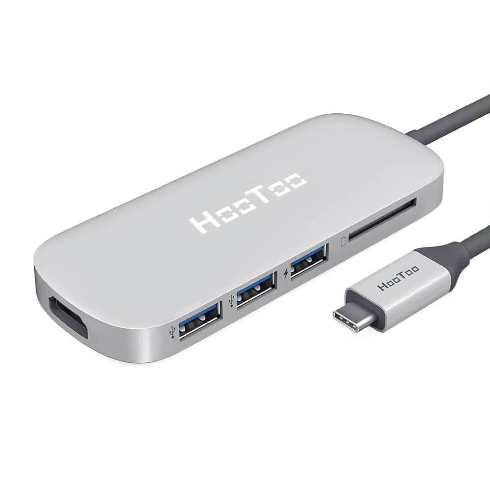 Мультиадаптер HooToo Shuttle Type-C Hub Silver