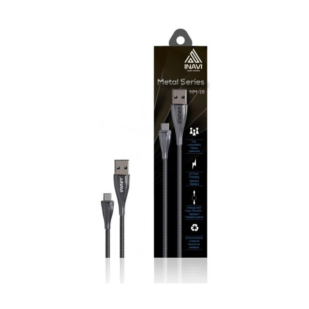 Кабель INAVI USB Cable microUSB NM-16 Black
