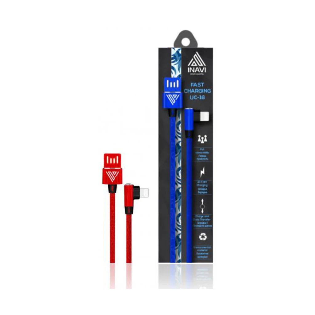 Кабель INAVI USB Cable iPhone 5 UC-16 Red