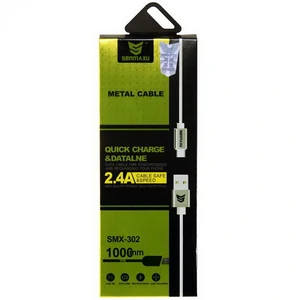 Кабель Senmaxu SMX-302 USB-iPhone 5 Cable 2.4A 1m Red