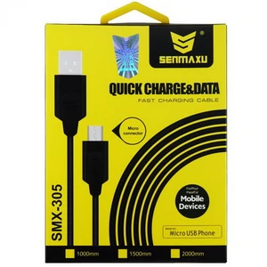 Кабель Senmaxu SMX-305 USB-MicroUSB Cable 2m Black