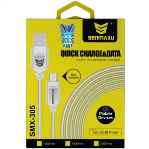 Кабель Senmaxu SMX-305 USB-MicroUSB Cable 1m White
