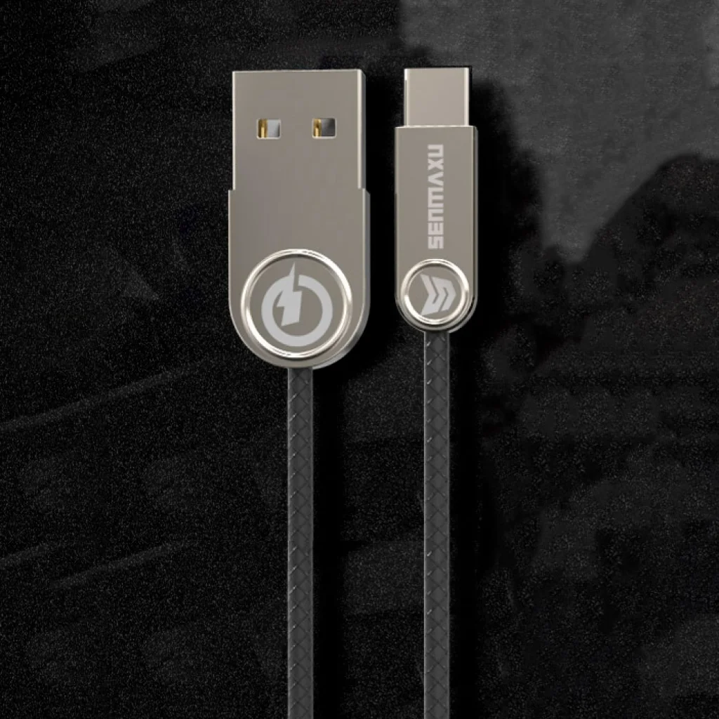 Кабель Senmaxu SMX-307 USB-USB Type-C Cable 2.4A 1m Black