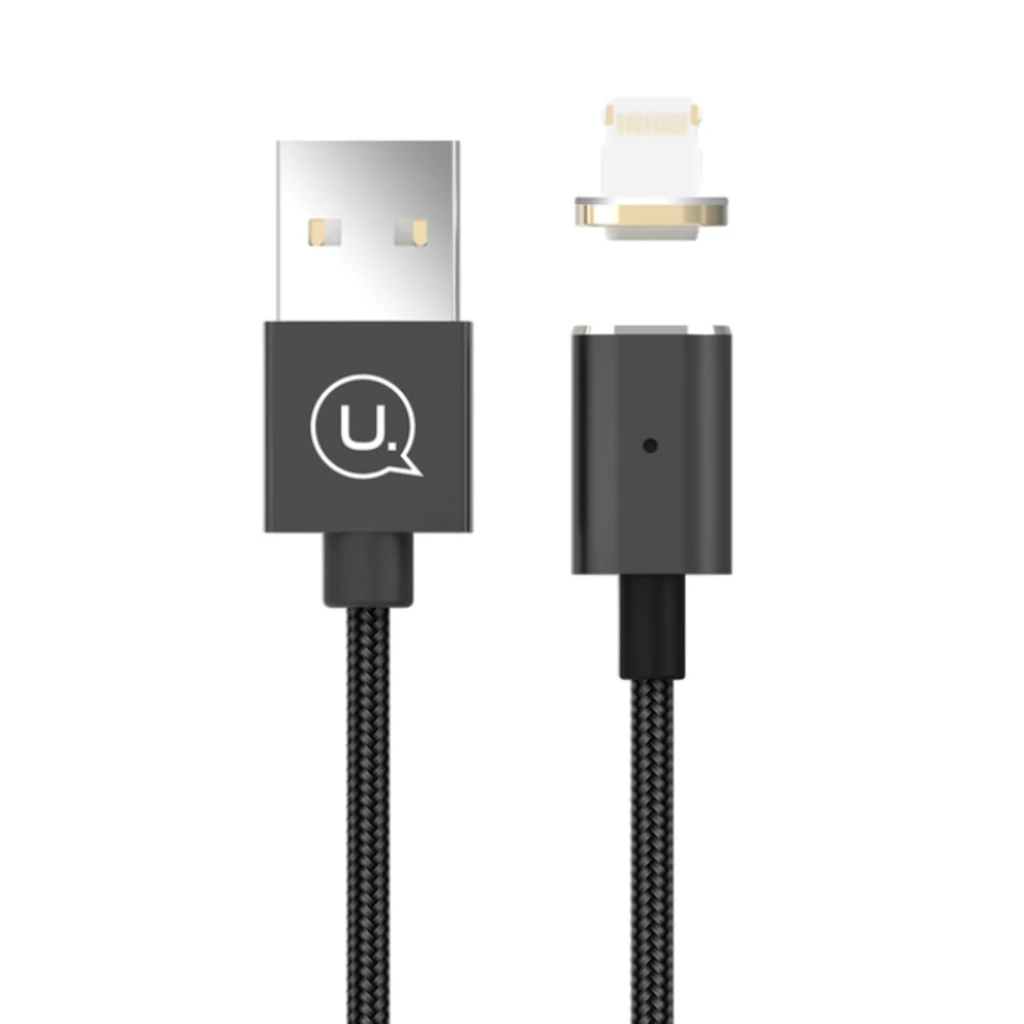 Кабель магнитный Usams US-SJ132 Magnetic USB Lightning Cable 1.2 m Black