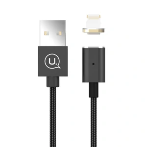 Кабель Usams US-SJ132 Magnetic USB Lightning Cable 1.2 m Black (магнитный кабель)