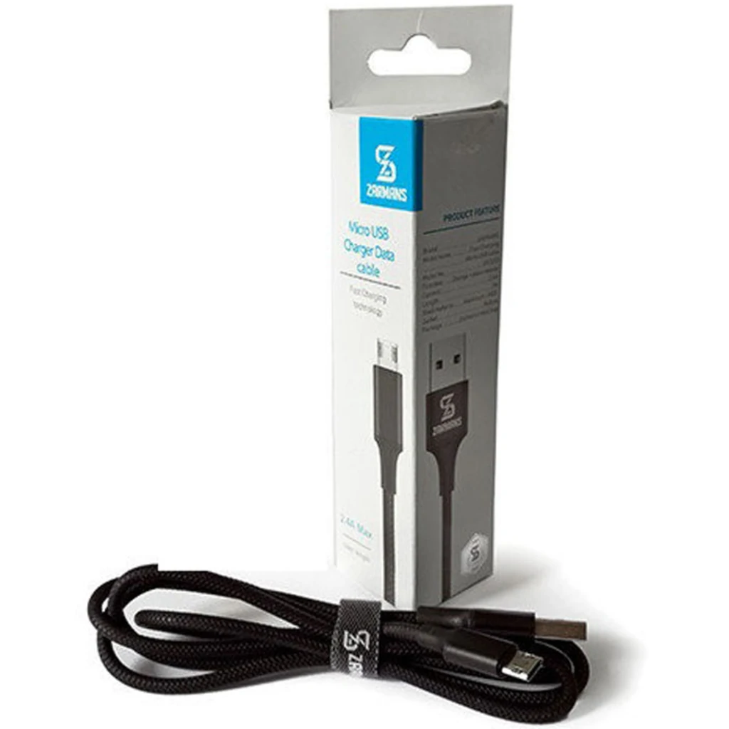 Кабель ZARMANS USB Cable microUSB 2m Black