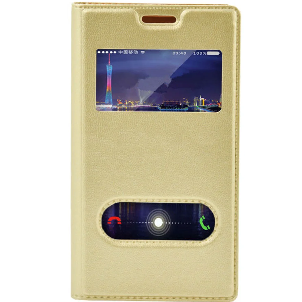 Чехол Book Cover Original Window Gold для Samsung J330 Galaxy J3 2017
