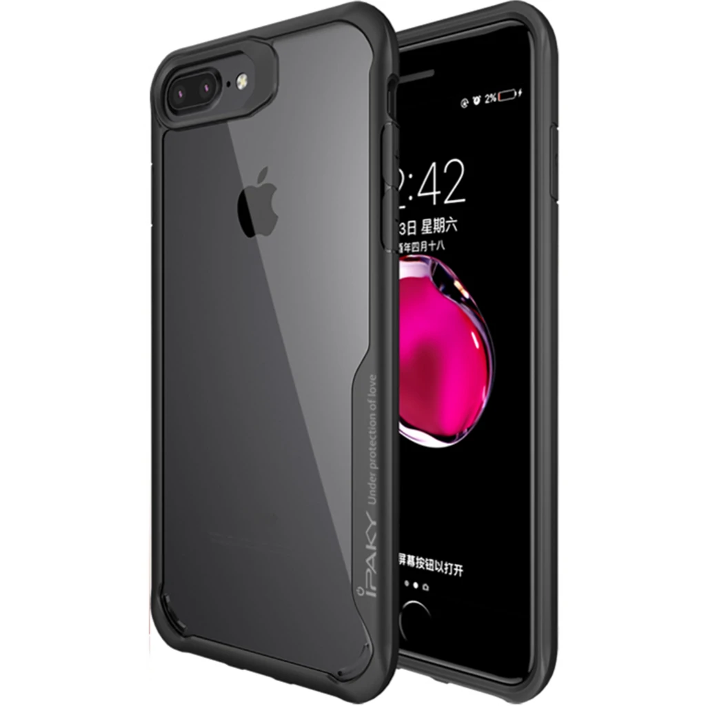 Чохол Ipaky TPU + PC Transparent Silicon Case Black для iPhone 7 Plus, iPhone 8 Plus