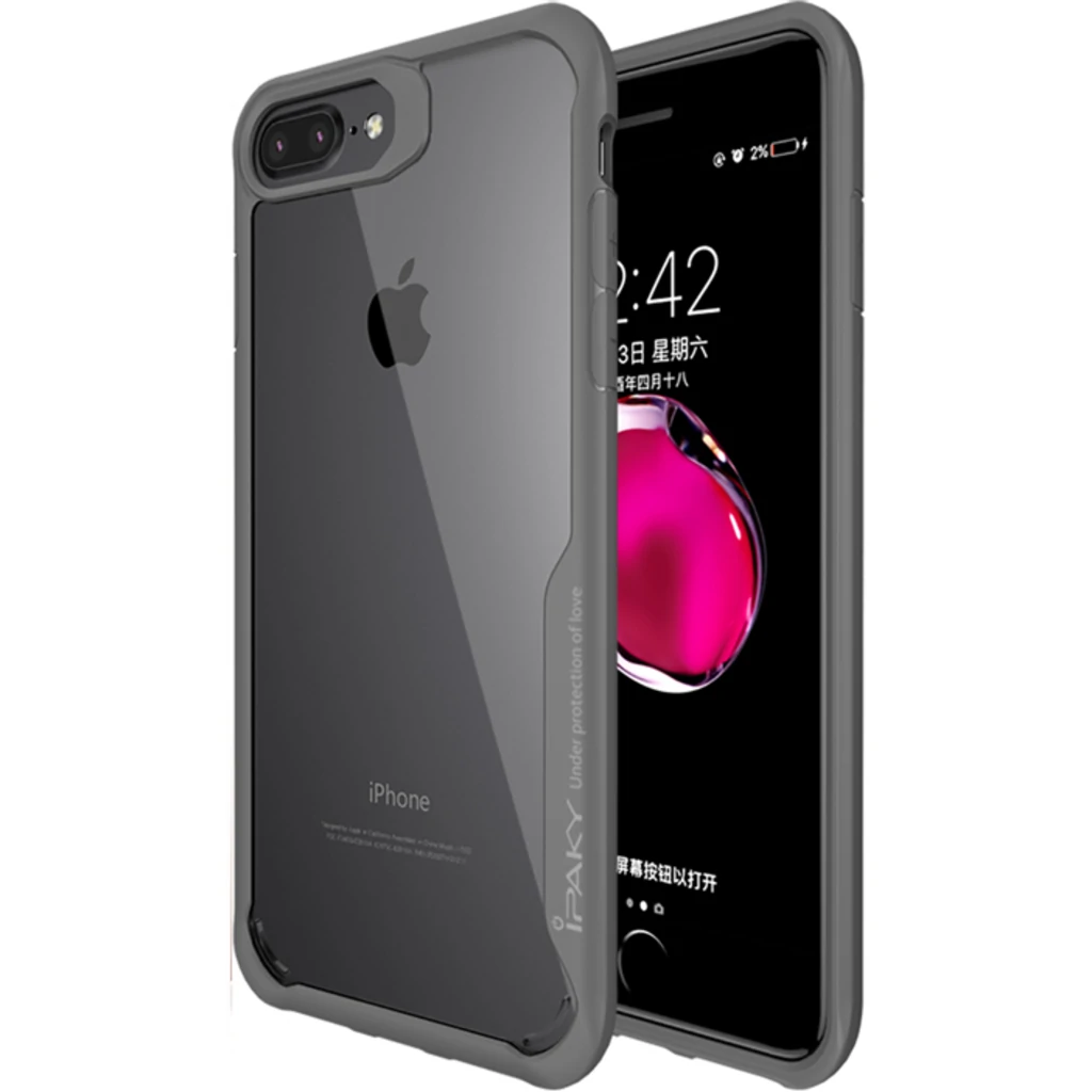 Чохол Ipaky TPU + PC Transparent Silicon Case Grey для iPhone 7 Plus, iPhone 8 Plus