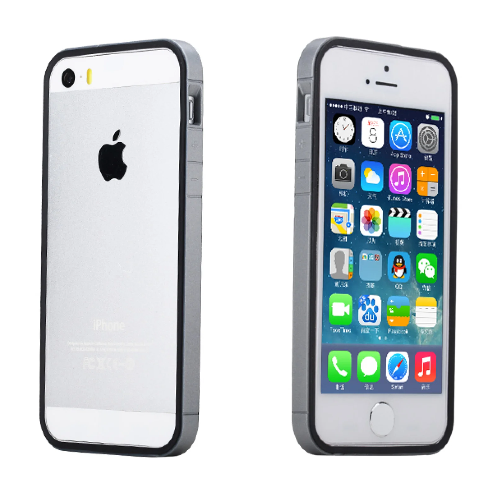 Бампер ROCK Slim Guard Series TPU + PC Bumper Black для Apple iPhone 5S/5