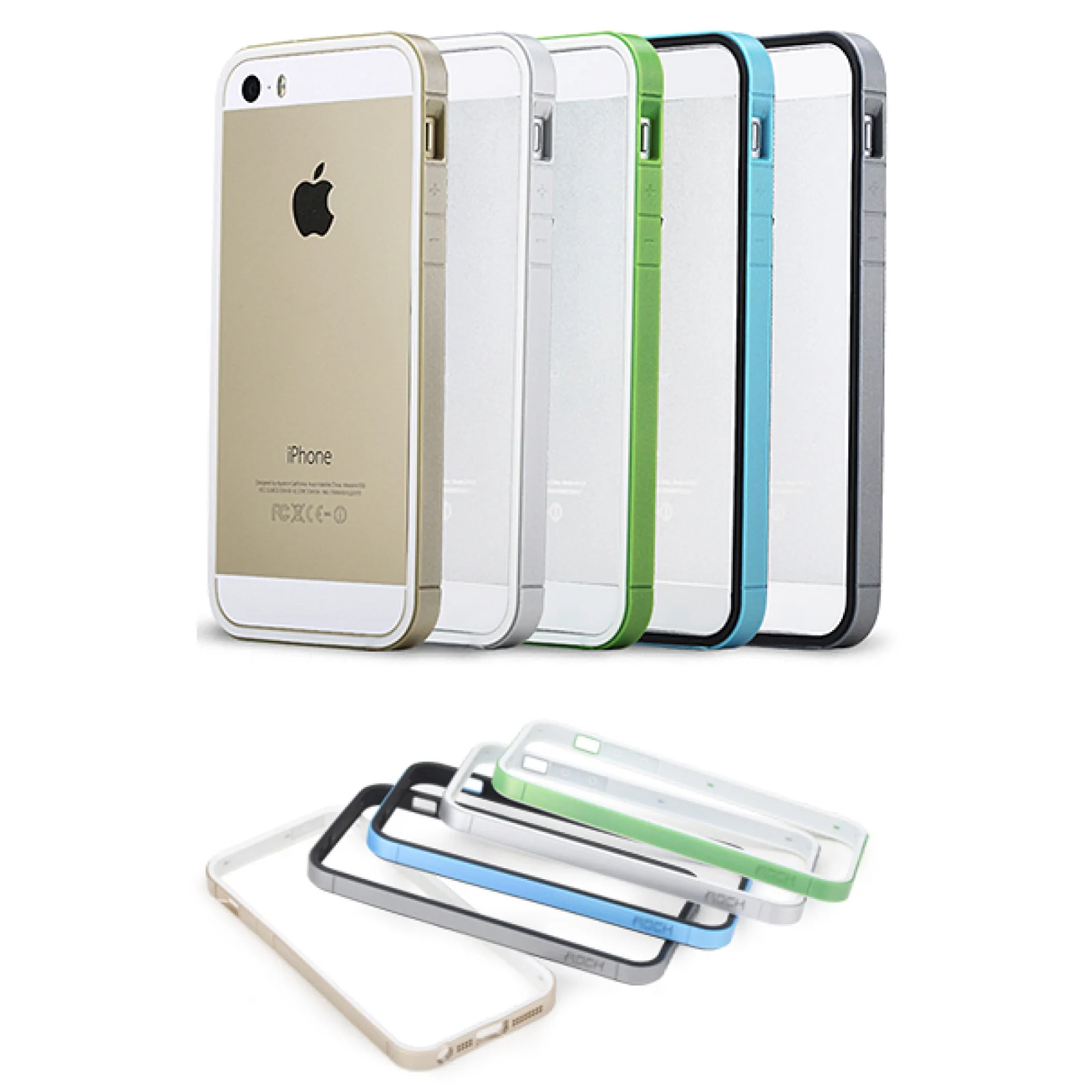 Бампер ROCK Slim Guard Series TPU+PC Bumper Green для Apple iPhone 5S/5