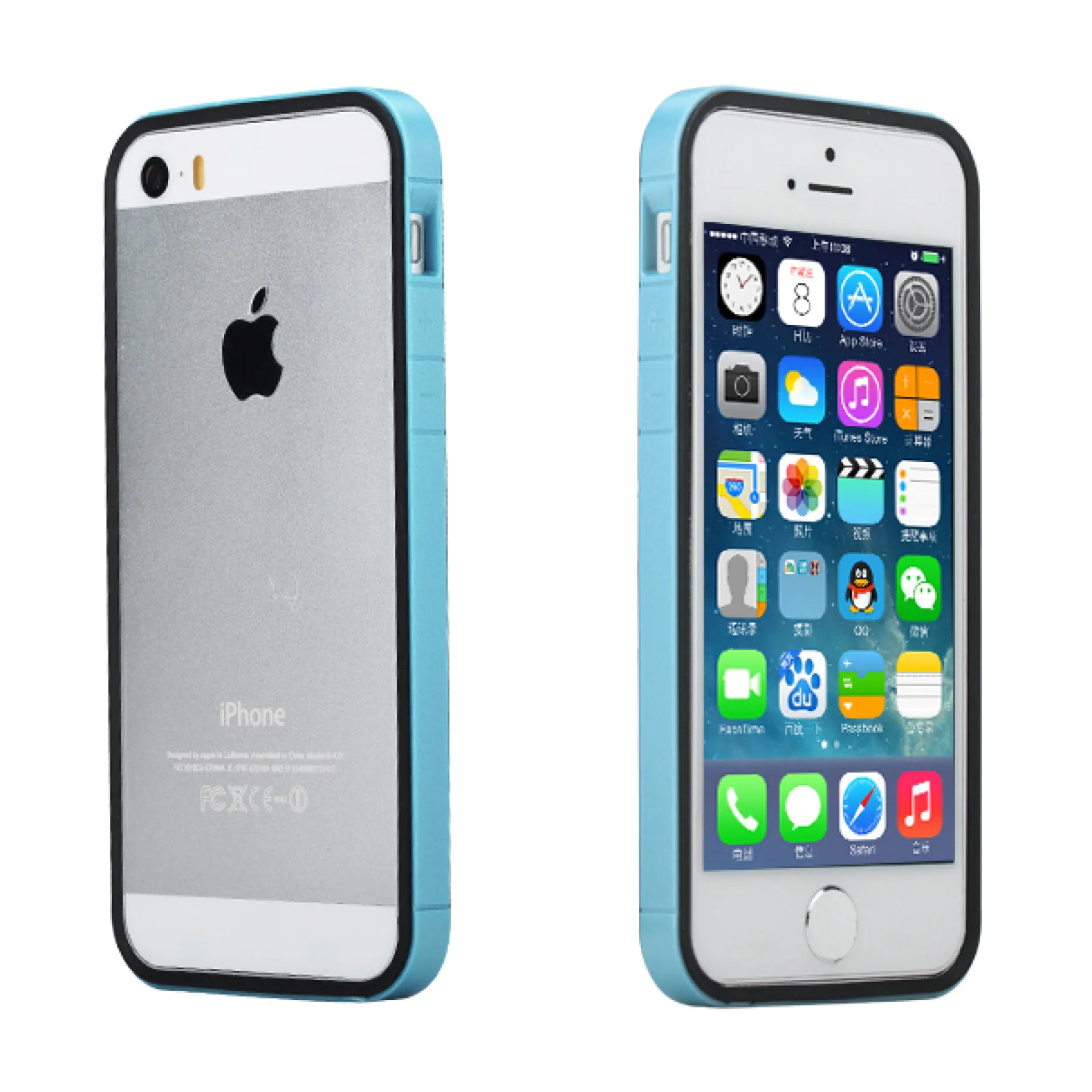 Бампер ROCK Slim Guard Series TPU+PC Bumper Blue для Apple iPhone 5S/5