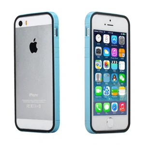 Цвет: Голубой - Бампер ROCK Slim Guard Series TPU+PC Bumper Blue для Apple iPhone 5S/5