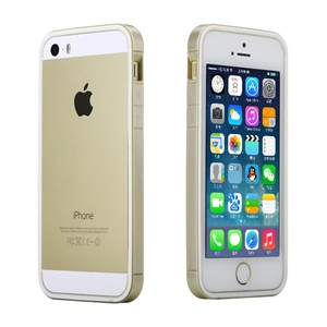 Цвет: Золотой - Бампер ROCK Slim Guard Series TPU+PC Bumper Gold для Apple iPhone 5S/5