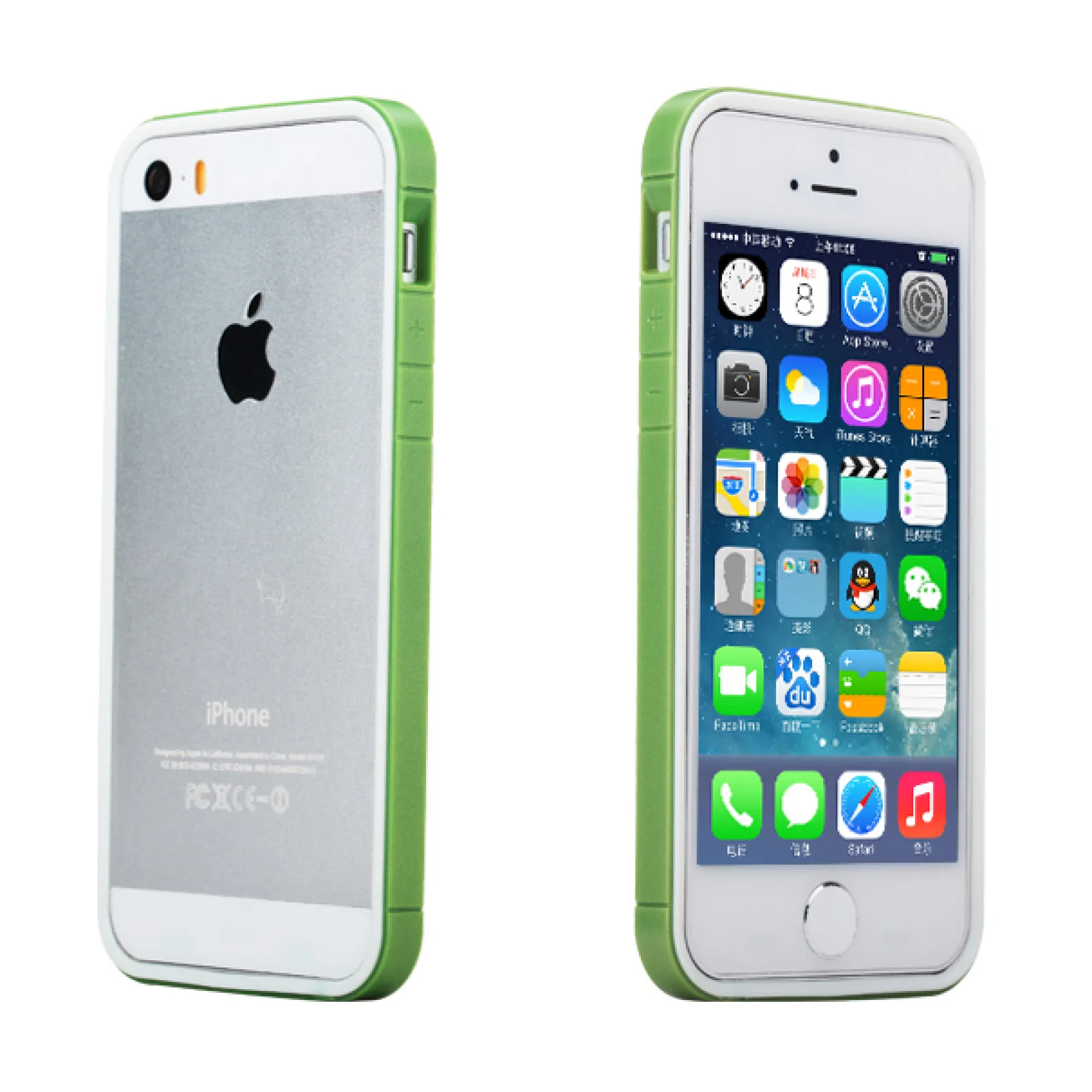 Бампер ROCK Slim Guard Series TPU+PC Bumper Green для Apple iPhone 5S/5