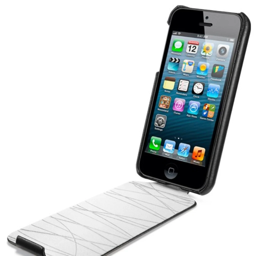 Чехол-флип SGP Leather Case Argos Black для iPhone 5S / 5