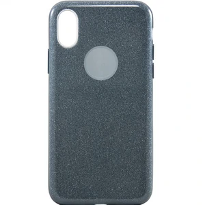 Колір: Чорний - Чохол Shine Silicone Case Black для iPhone X (знімна блискуча вкладка)