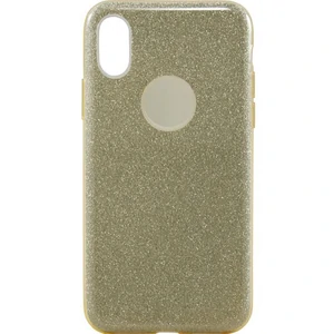 Чехол Shine Silicone Case Gold для iPhone X (съемная блестящая вкладка)