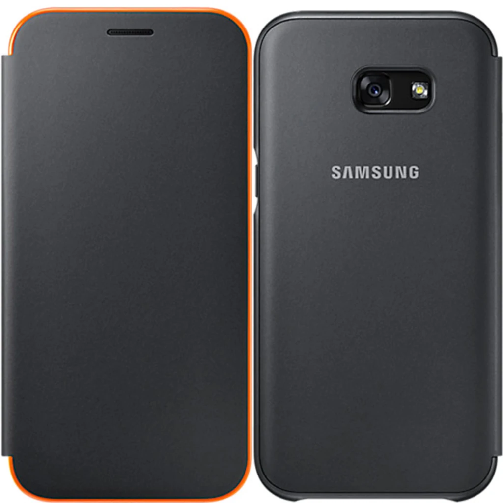 Чехол Samsung Neon Flip Cover Black для Samsung A520 Galaxy A5 2017 (EF-FA520PBEGRU)