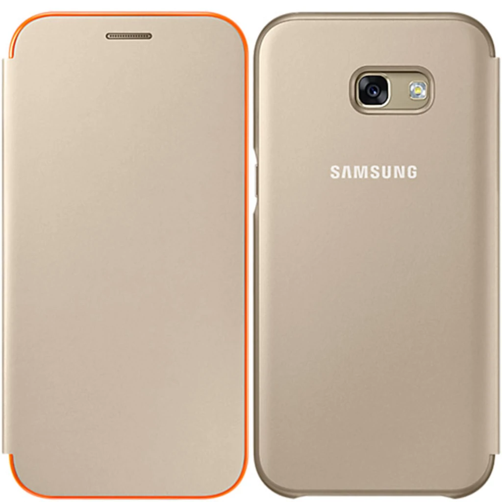 Чохол Samsung Neon Flip Cover Gold для Samsung A520 Galaxy A5 2017 (EF-FA520PFEGRU)