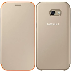 Цвет: Золотой - Чехол Samsung Neon Flip Cover Gold для Samsung A520 Galaxy A5 2017 (EF-FA520PFEGRU)