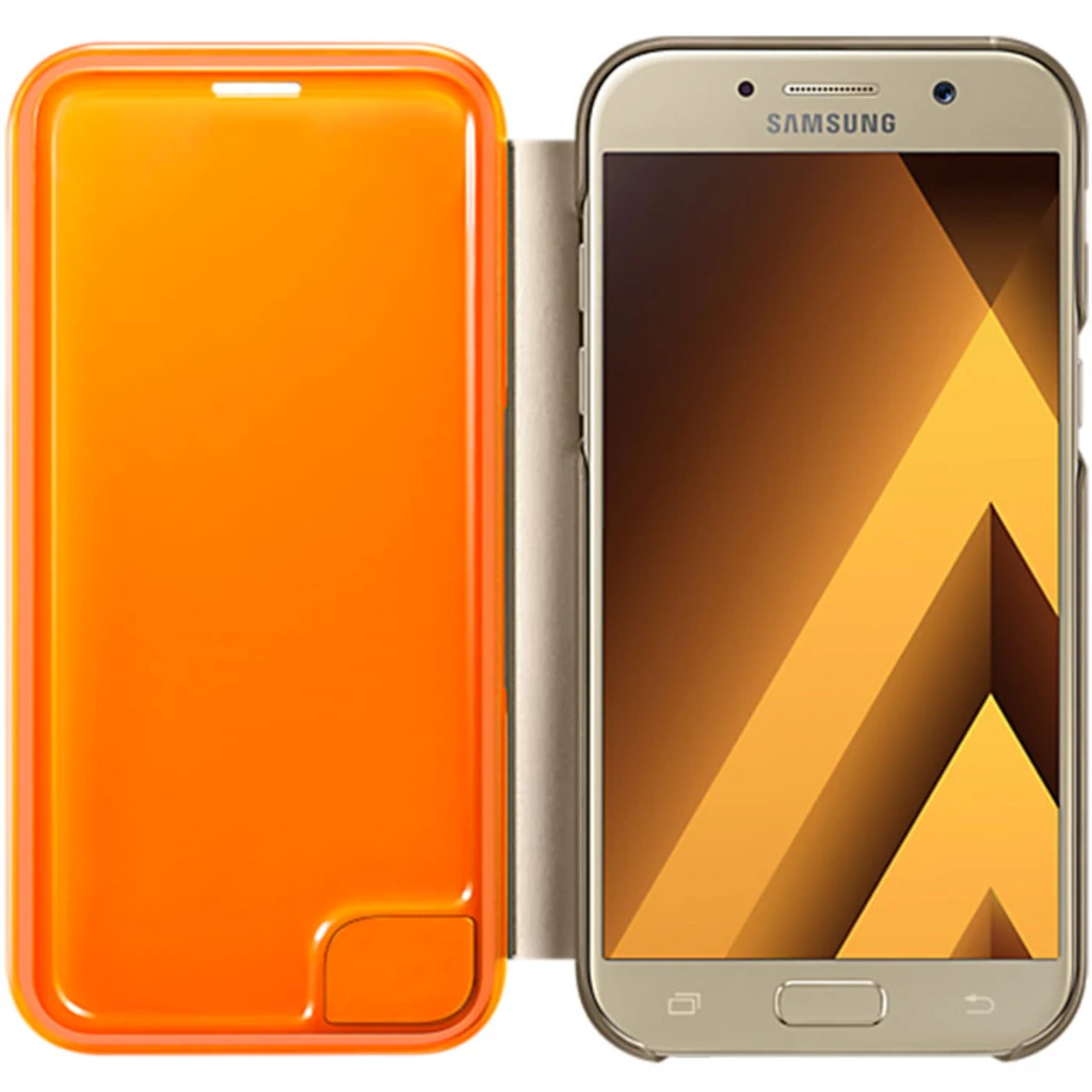 Чохол Samsung Neon Flip Cover Gold для Samsung A520 Galaxy A5 2017 (EF-FA520PFEGRU)