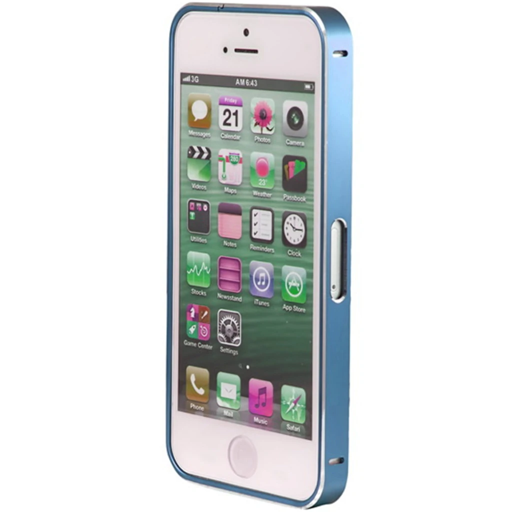 Бампер Bumper Metalic Slim Blue для iPhone 5, iPhone 5s, iPhone SE