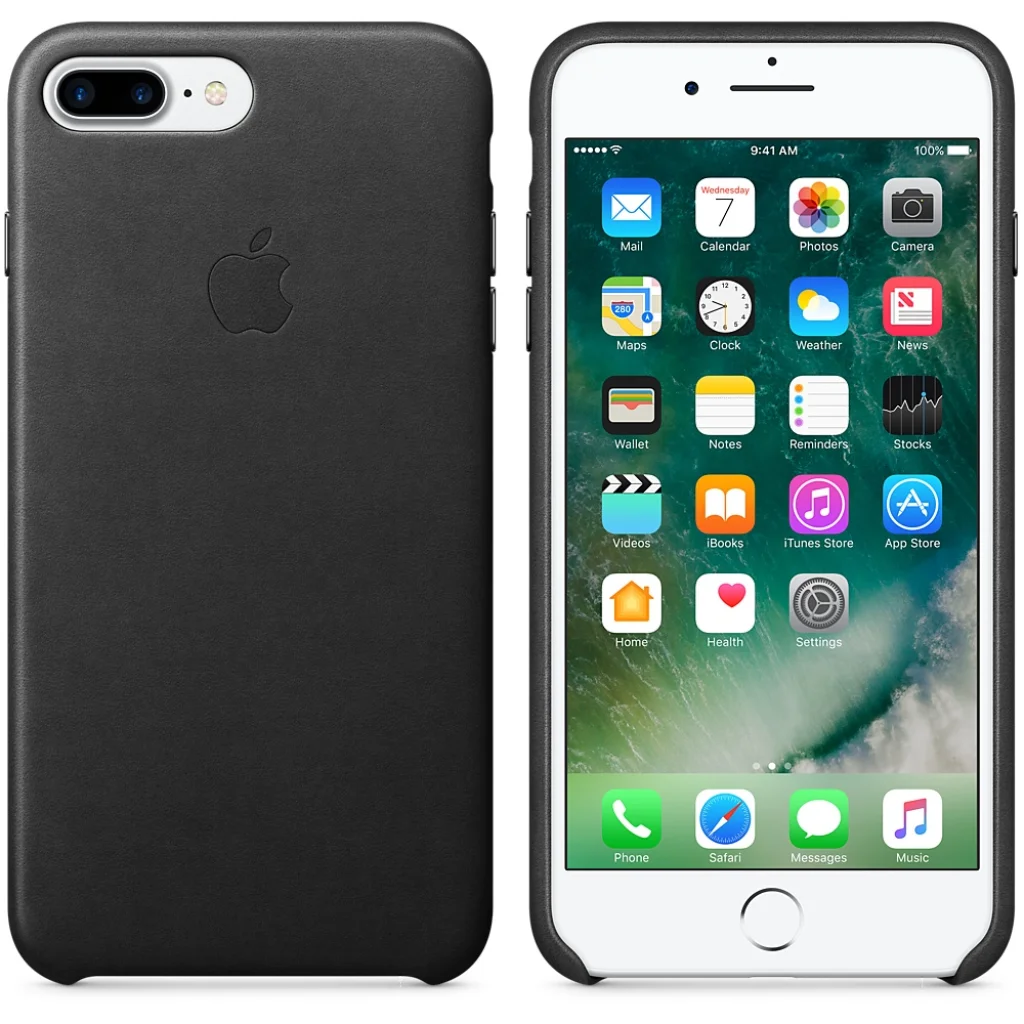 Чохол Apple iPhone 7 Plus Leather Case Black MMYJ2