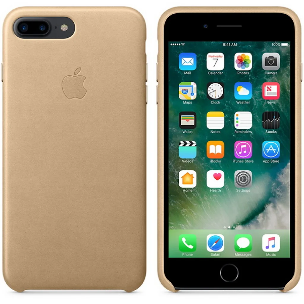 Чохол Apple iPhone 7 Plus Leather Case Tan MMYL2