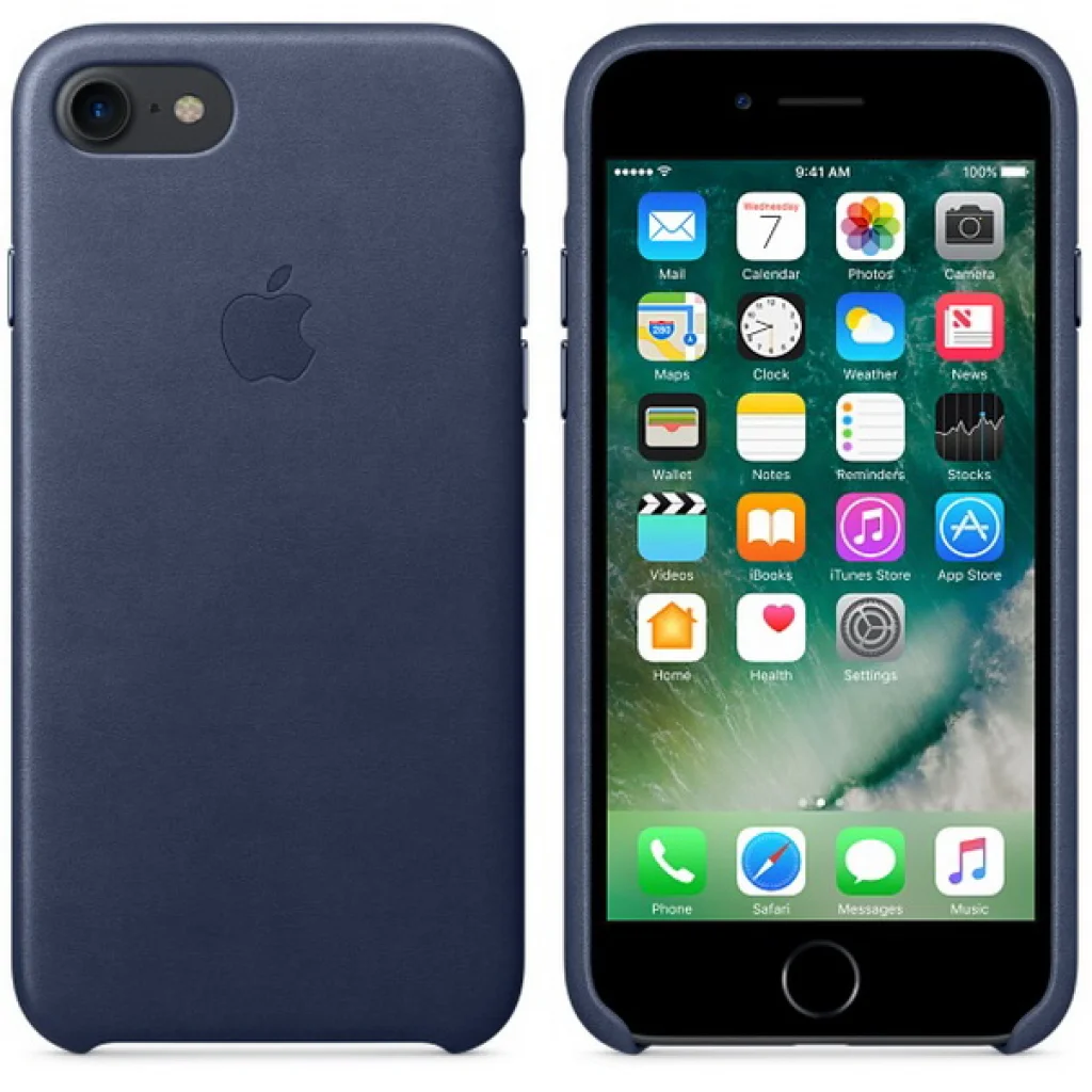 Чохол Apple iPhone 7 Leather Case Midnight Blue MMY32