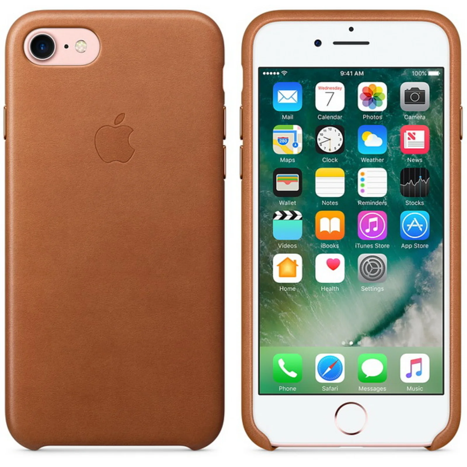 Чехол Apple iPhone 7 Leather Case Saddle Brown MMY22