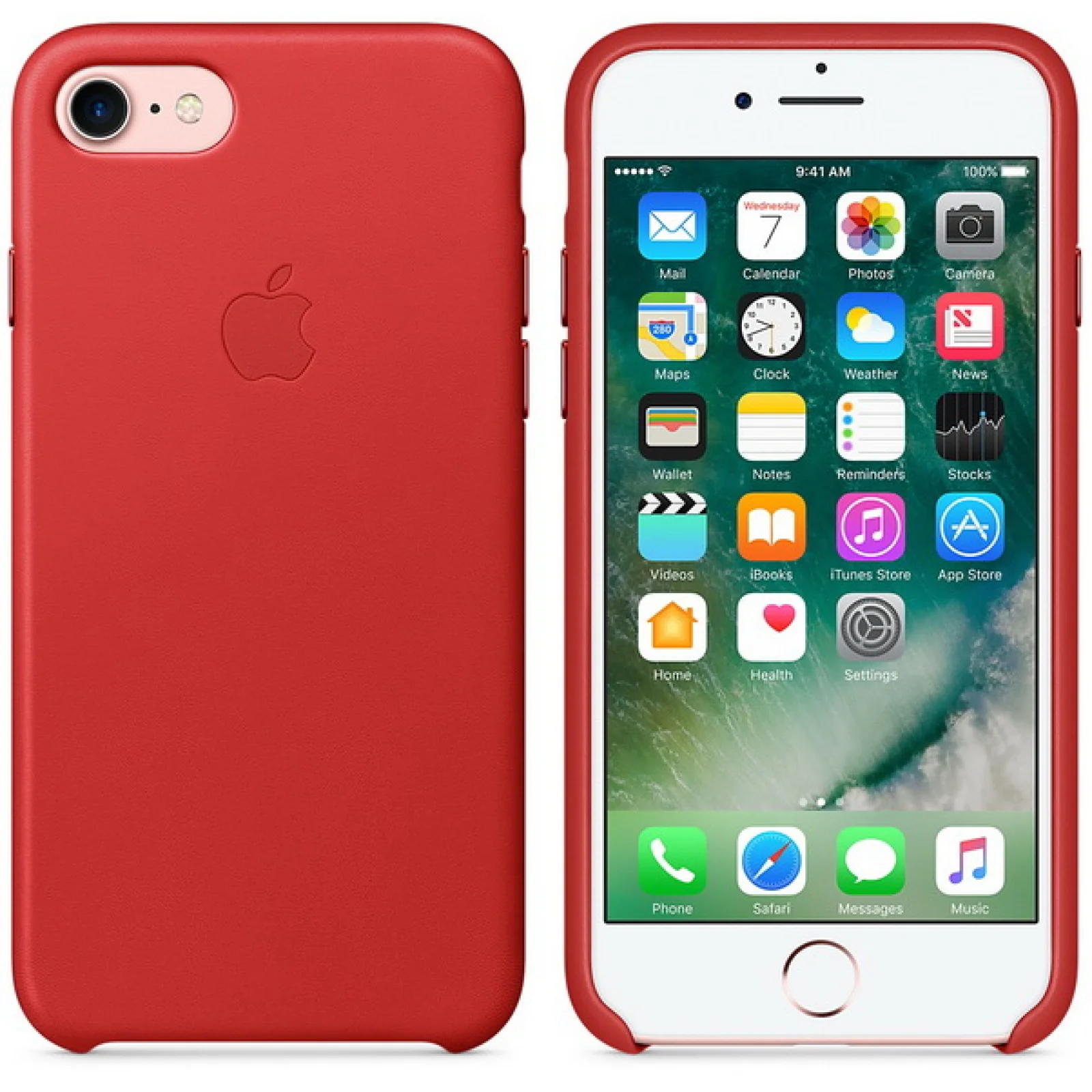 Чохол Apple iPhone 7 Leather Case Red MMY62