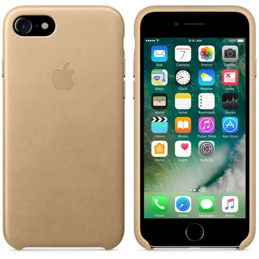 Чехол Apple iPhone 7 Leather Case Tan MMY72