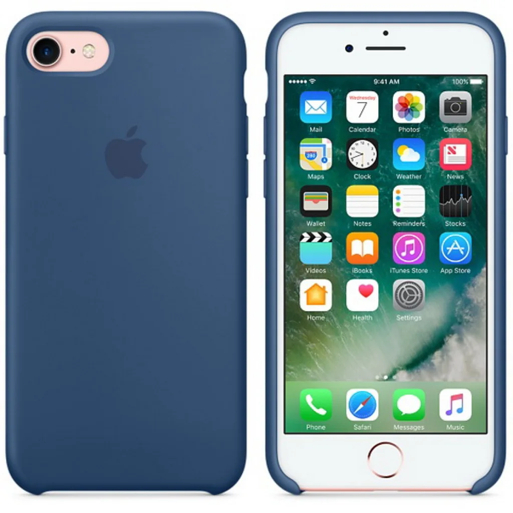 Чохол Apple iPhone 7 Silicone Case Midnight Blue MMWK2