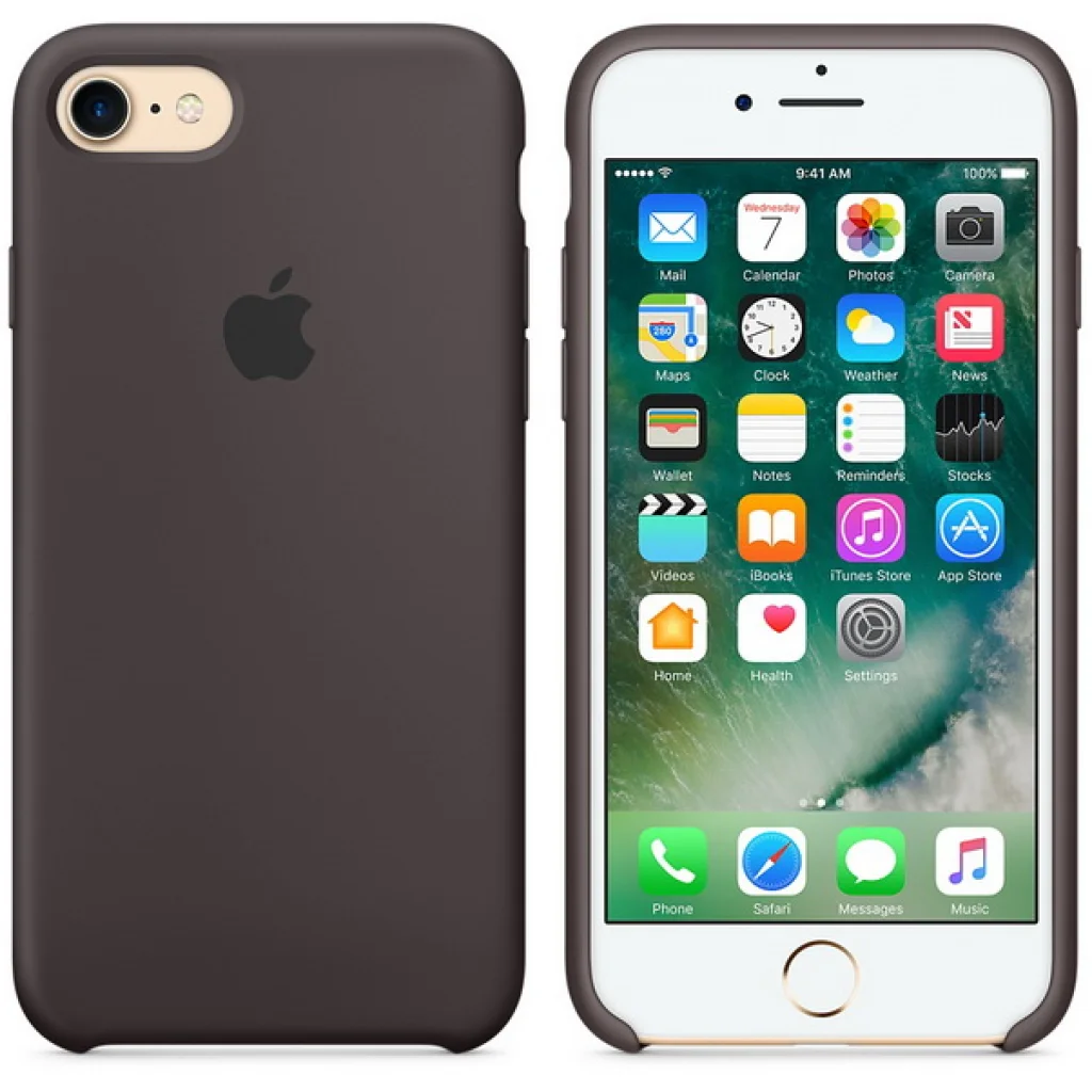 Чохол Apple iPhone 7 Silicone Case Black Cocoa MMX22